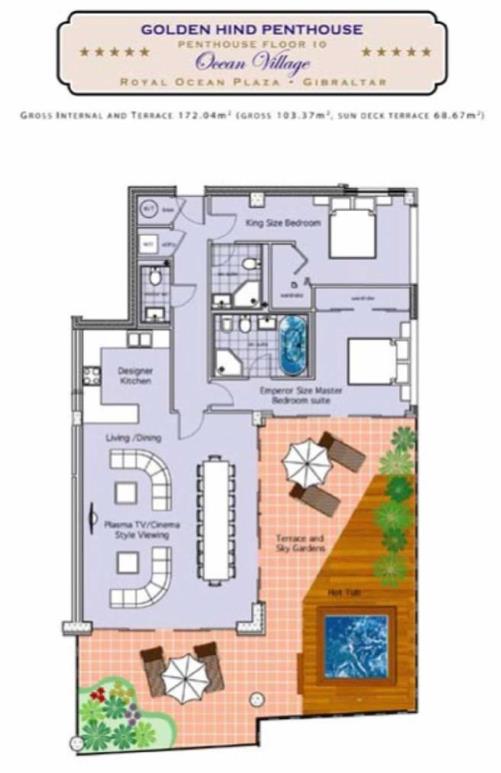 Image of Apartment - 2 Bedrooms - 2 Bathrooms for Rental in Royal Ocean Plaza-Gibraltar, Image 22